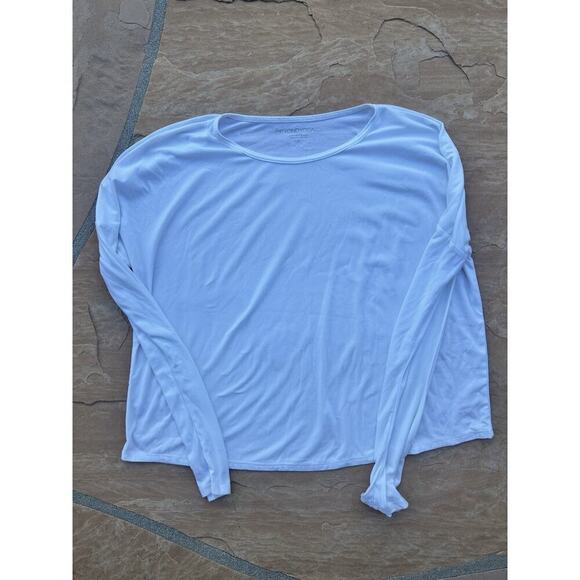 Beyond Yoga Powerbeyond Lite White Cropped Pullover Size Small Soft - Picture 1 of 3